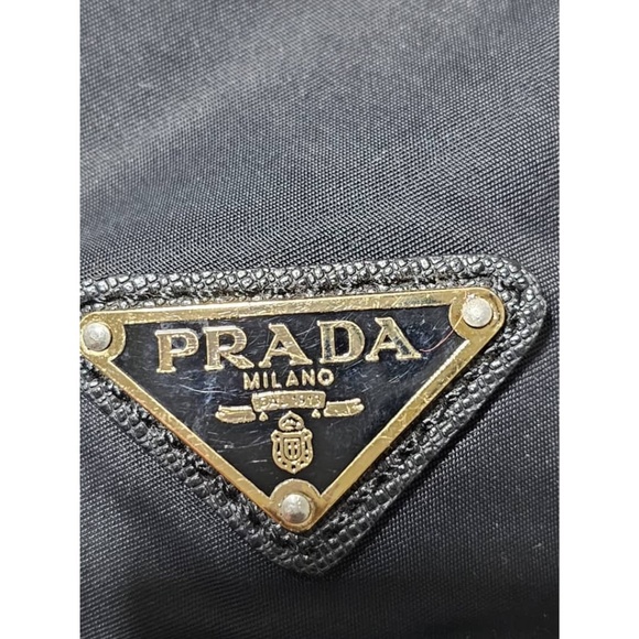 Prada Black Backpack with Gold Accents - Picture 11 of 13